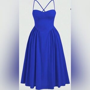 NWOB-Chic Strapless Blue Dress